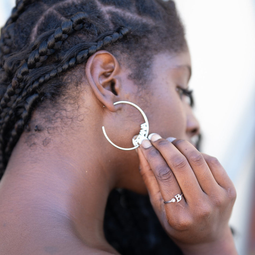 Personalized Name Hoop Earrings