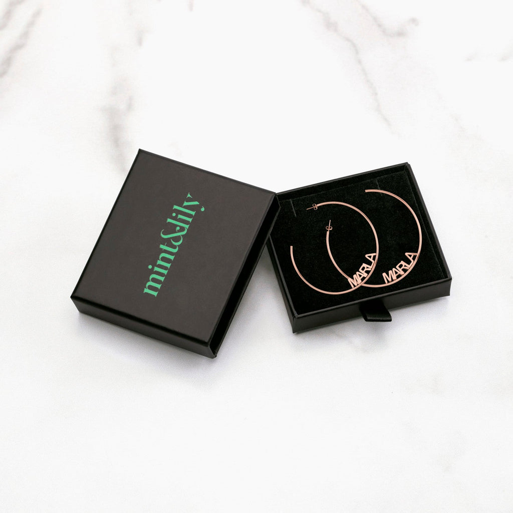 Personalized Name Hoop Earrings