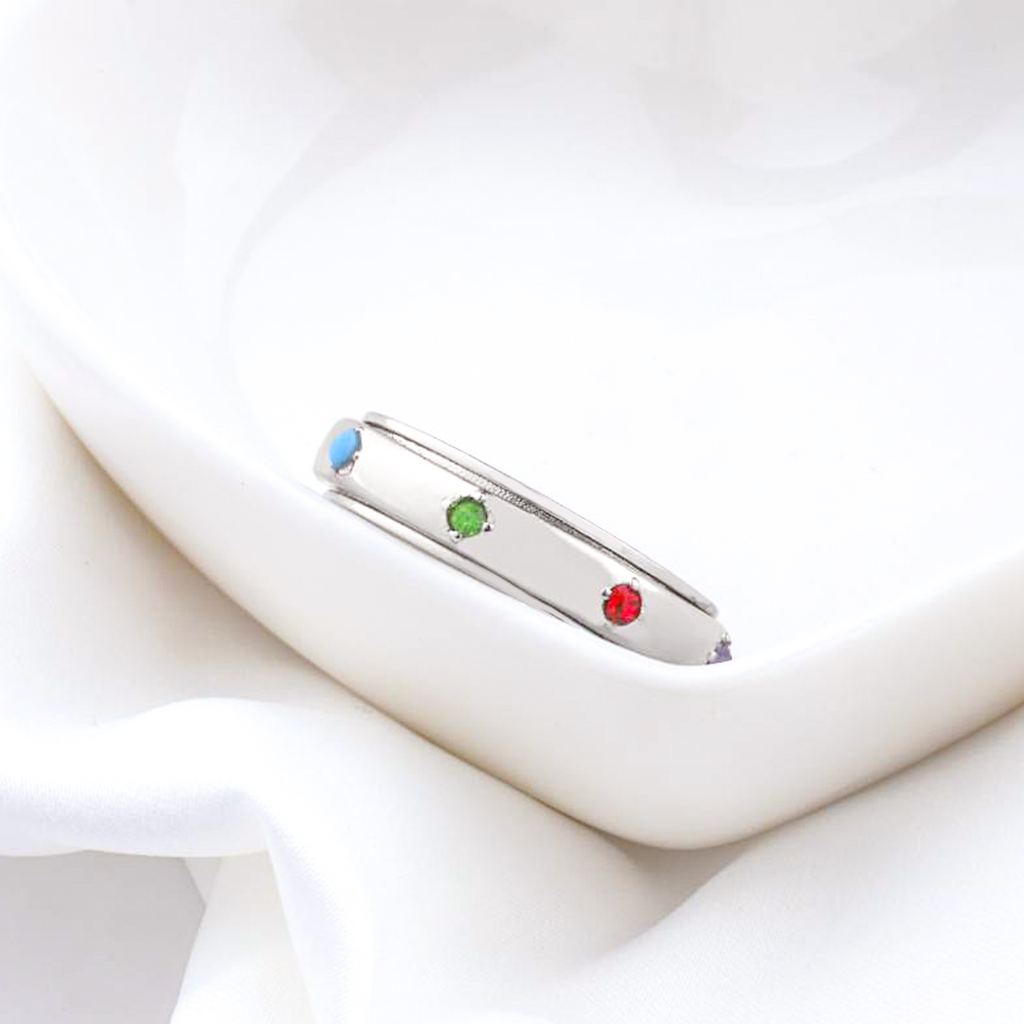 Gemstone Station Fidget Ring