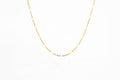 White Beaded Station Necklace
