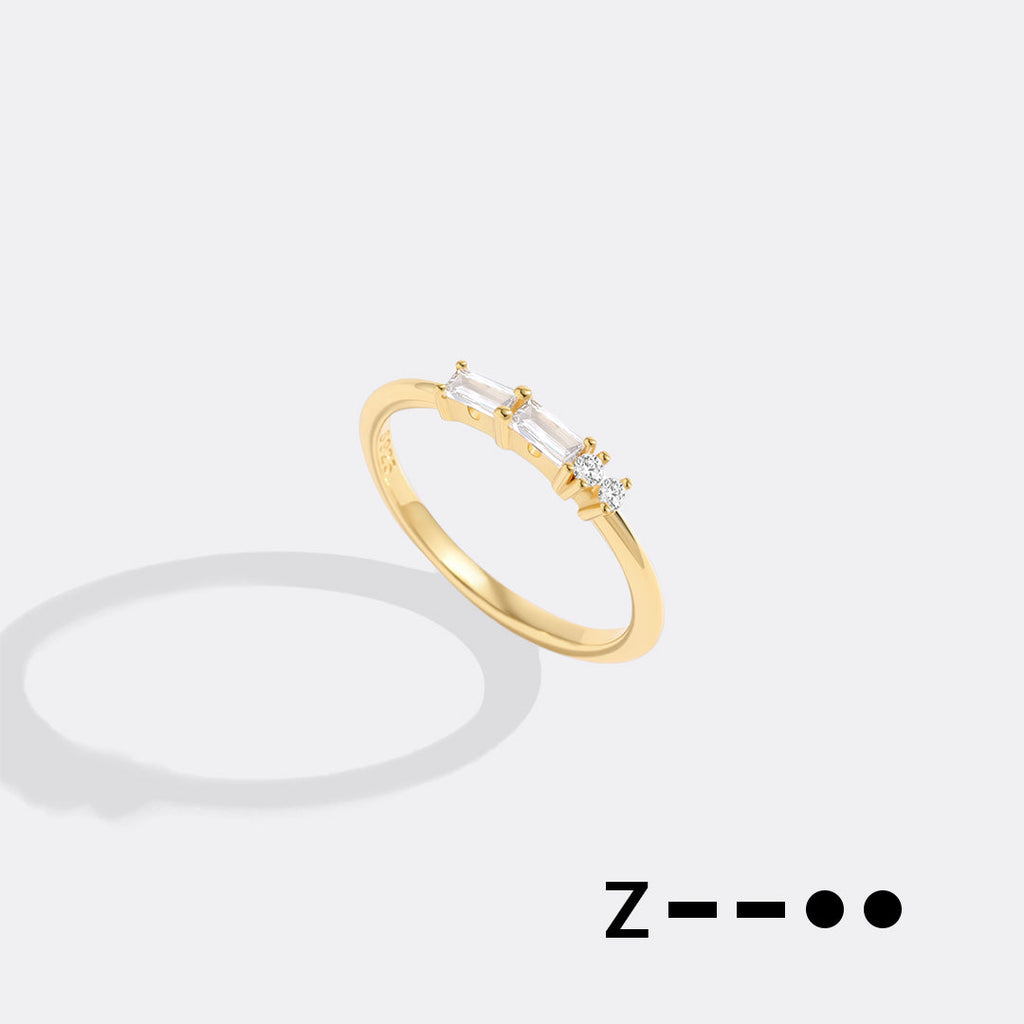 Dainty Personalized Morse Code Ring