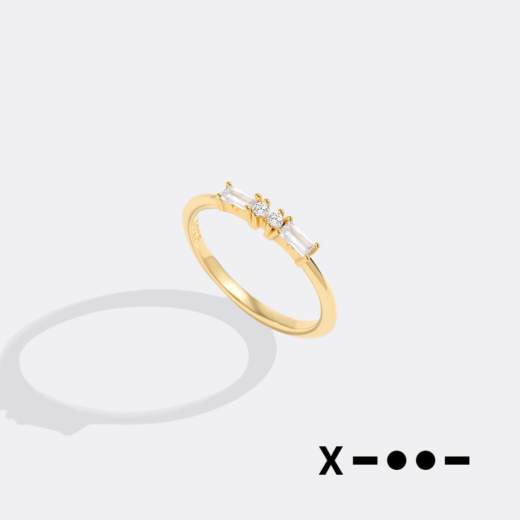 Dainty Personalized Morse Code Ring