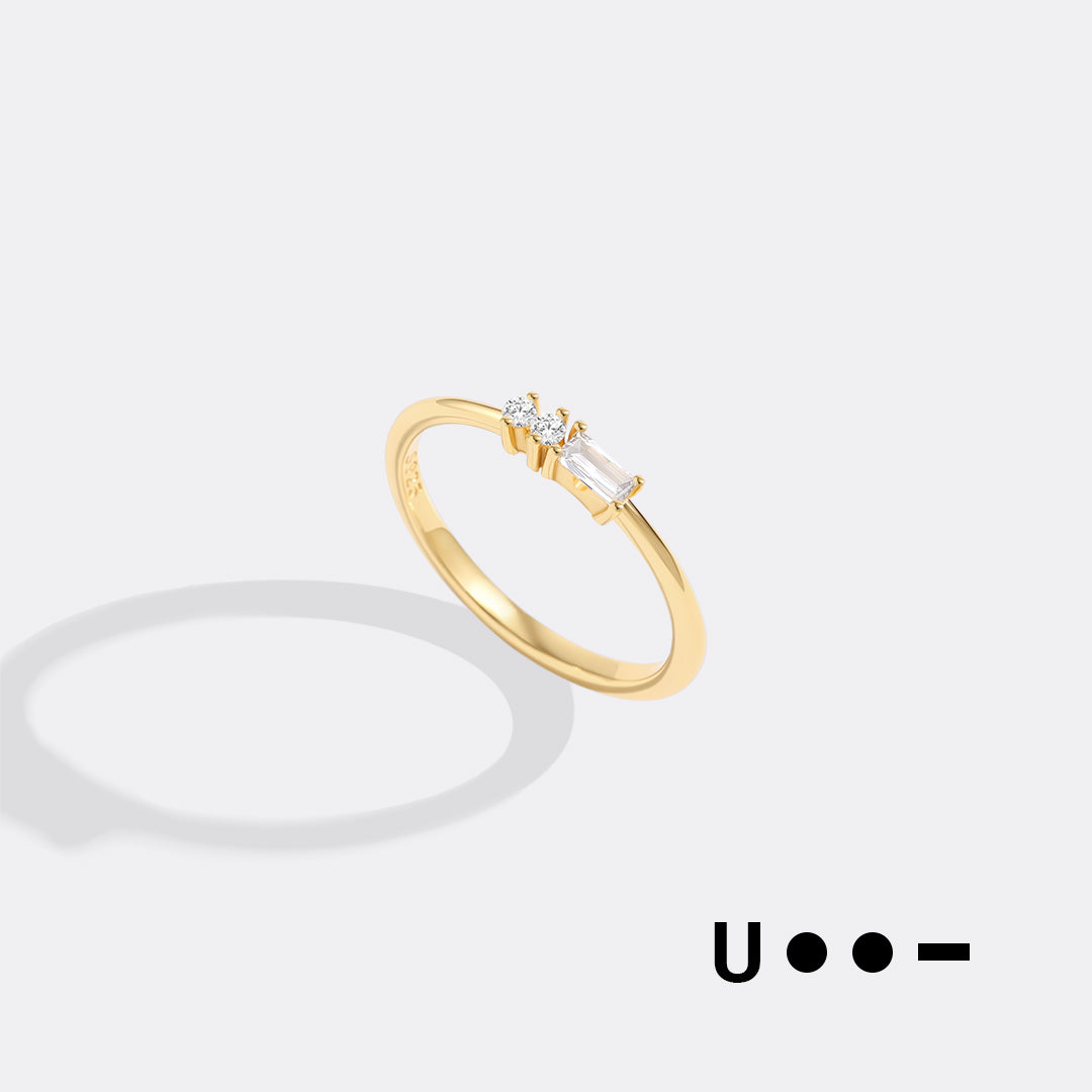 Dainty Personalized Morse Code Ring