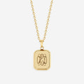 Monogram Portrait Pendant Necklace